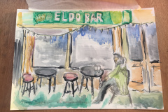 Watercolour session at The Eldo Bar, Jaywick