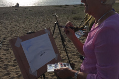 Watercolour session on Jaywick Beach