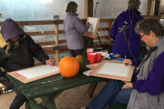 Watercolour session in the Community Garden