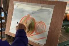 Watercolour session in the Community Garden